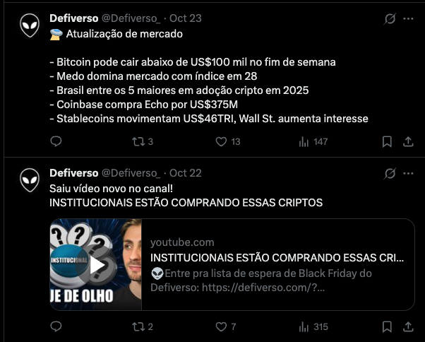 Tweet de Automação do Twitter